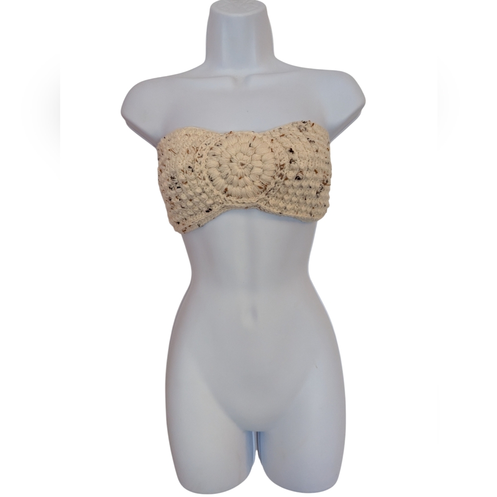 Creamy crochet bandeau
